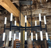 Lightology Chandelier with Black Frame, Sixteen Candlestick Look, sku: 032933